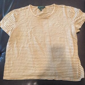 Lauren Ralph Lauren yellow striped shirt